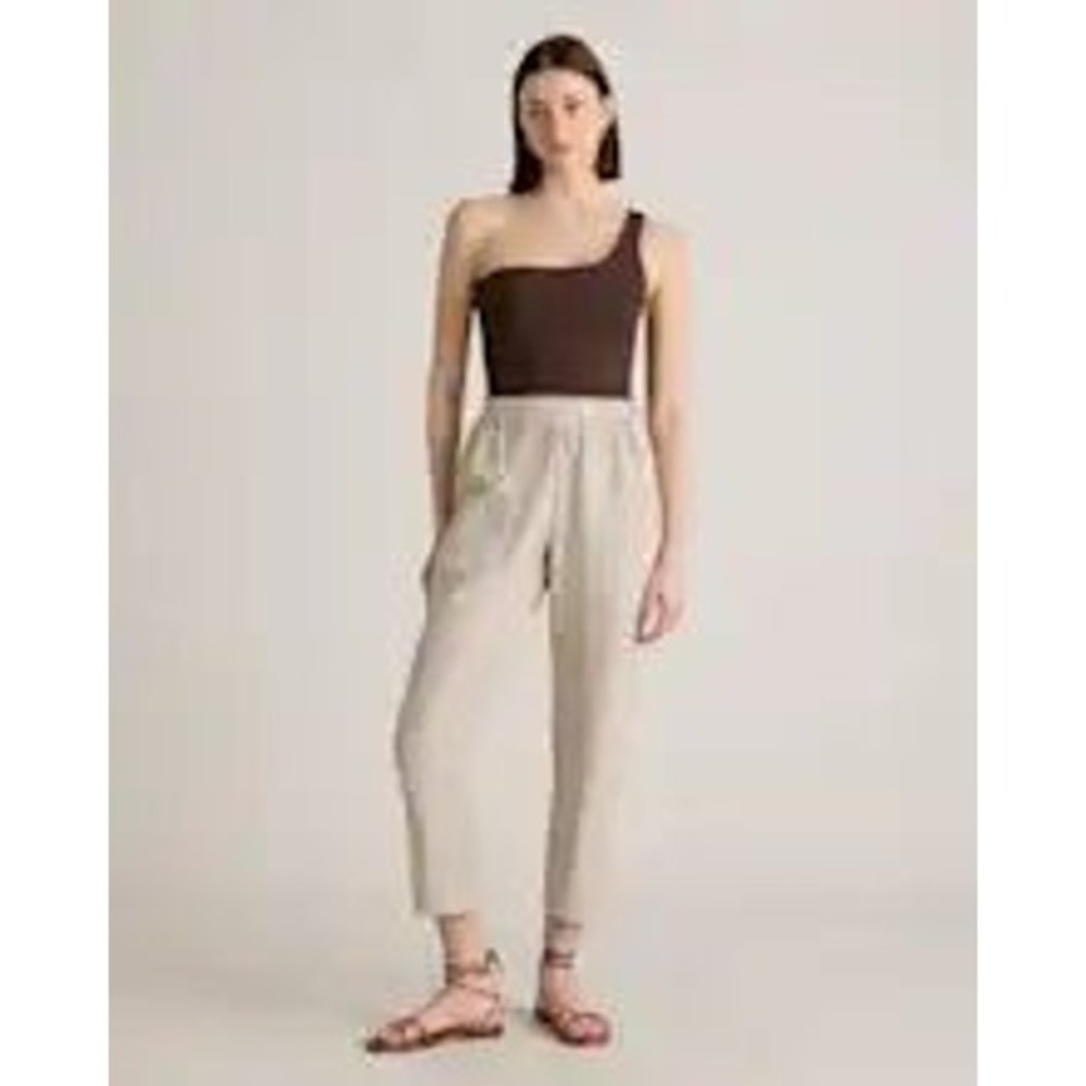 Quince European Linen Tapered Ankle Pants